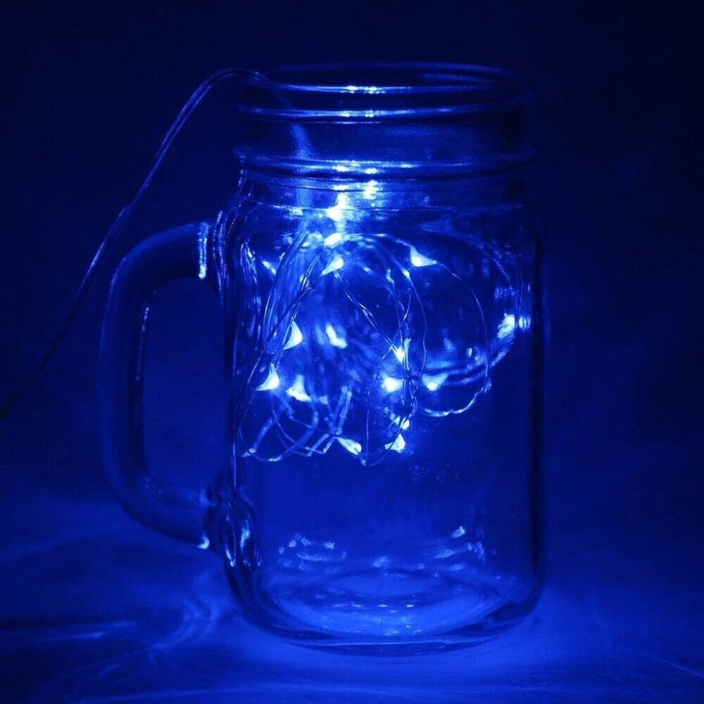 20 LED string Silver Copper Wire Fairy Lights Battery Powered Waterproof 2M USA